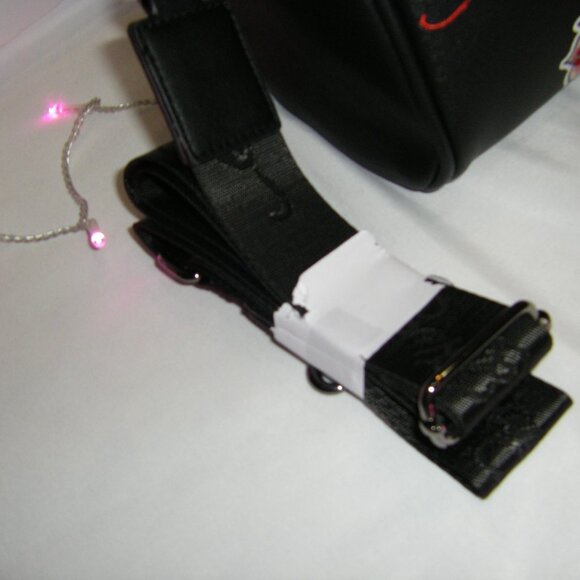 Ed Hardy Tiger Rhinestone Satchel Crossbody Bag Black NWT - Picture 5 of 16